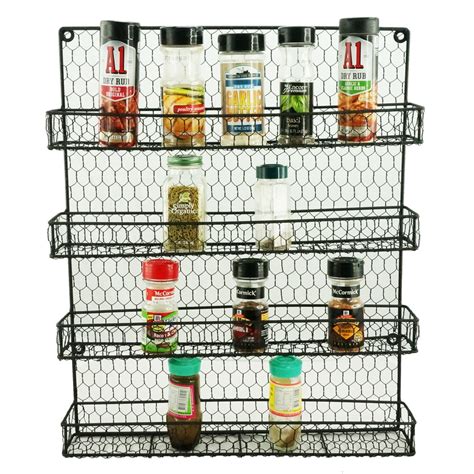 stainless steel spice cabinet|small spice rack wall mount.